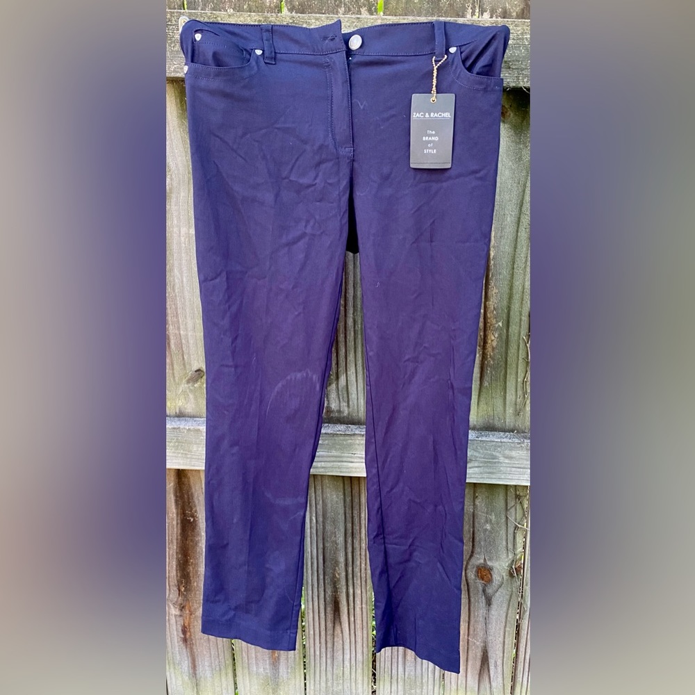 NWT Zac & Rachel  Navy Blue Dress Pants Size 12